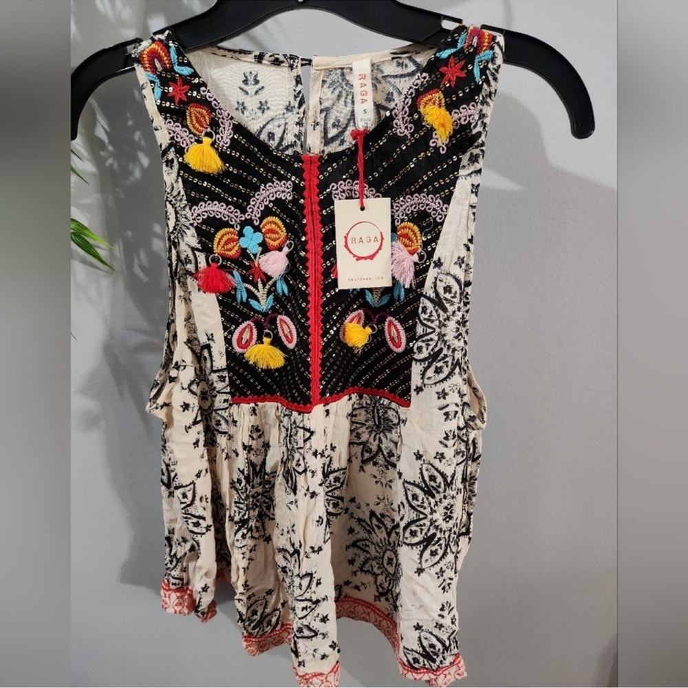 RAGA Anthropologie Embellished Tank NWT